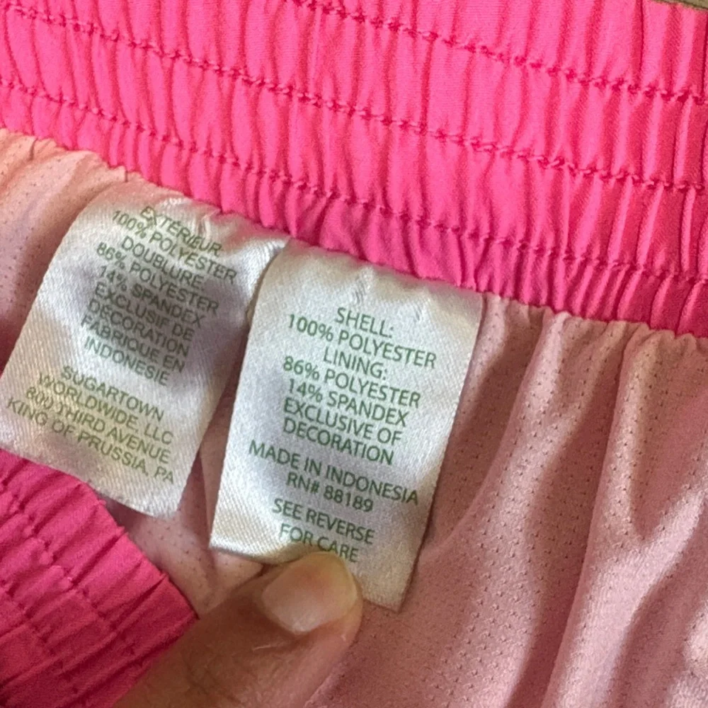 🔥Lilly Pulitzer Luxeletic Women's Pink Athletic Shorts Size M - Picture 4 of 5